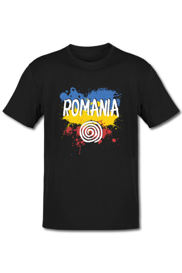 Tricou România - fundal tricolor v6