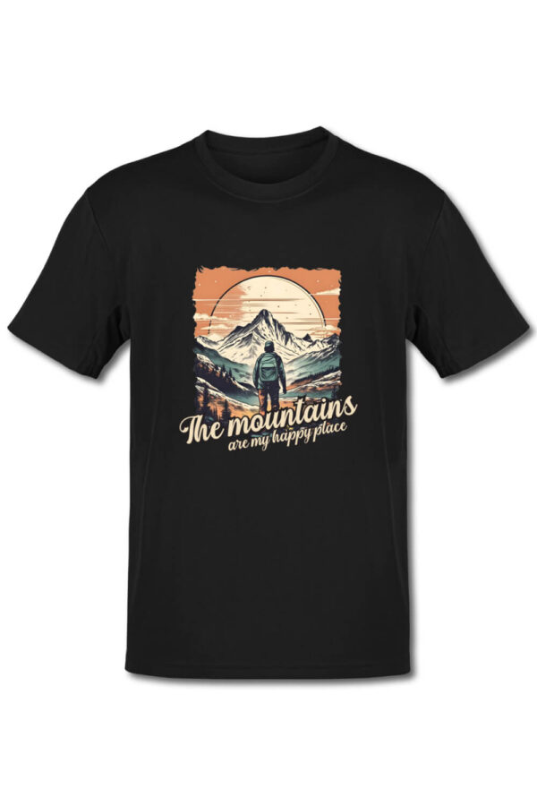 Tricou pentru montaniarzi - The mountains are my happy place