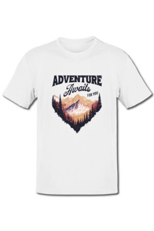 Tricou in stil grunge - Adventure awaits for you