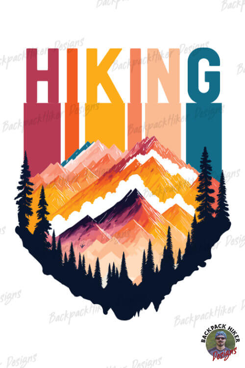Tricou pt pasionatii de drumetii - Hiking emblem