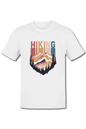 Tricou in stil grunge - Hiking emblem