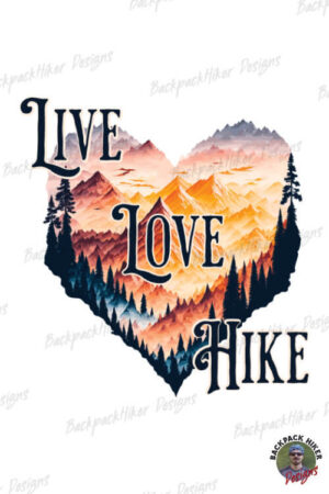 Tricou pt pasionatii de drumetii - Live love hike