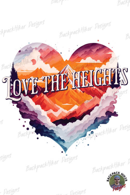Tricou pt pasionatii de drumetii - Love the heights