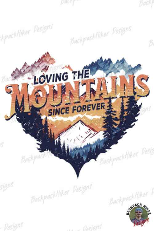 Tricou in stil grunge - Loving the mountains since forever