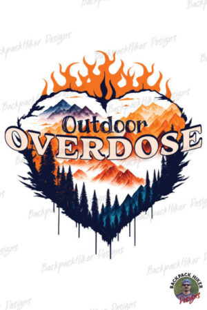 Tricou pt pasionatii de drumetii - Outdoor overdose