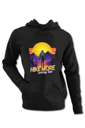 Hanorac personalizat in stil synthwave - Hike more worry less