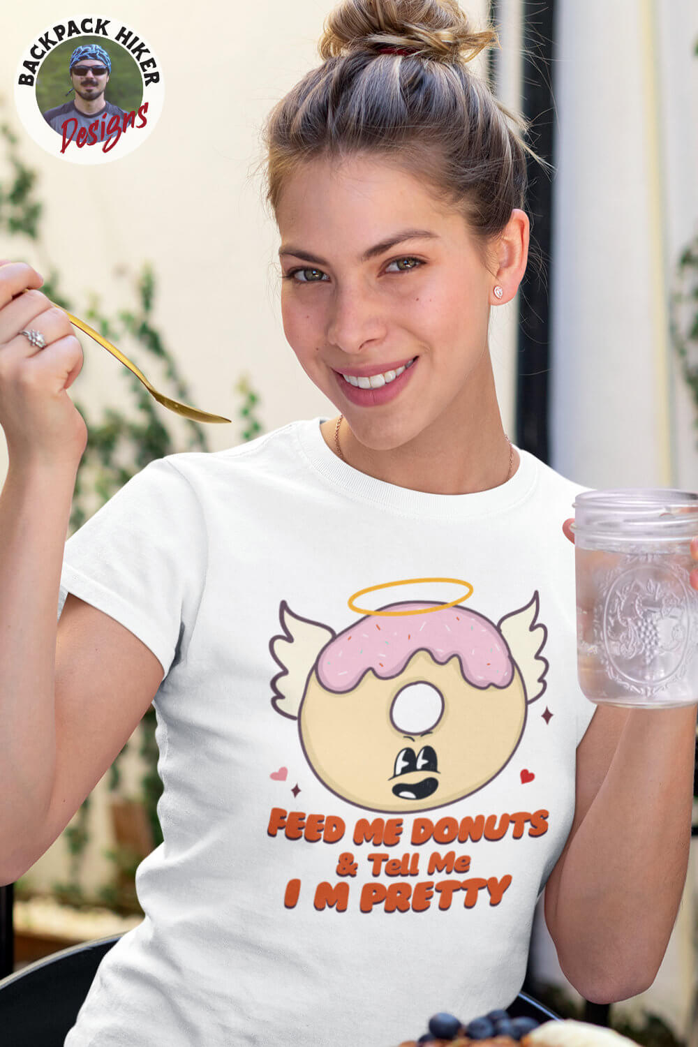 Tricou Valentine Neserios - Feed me donuts and tell me I am pretty