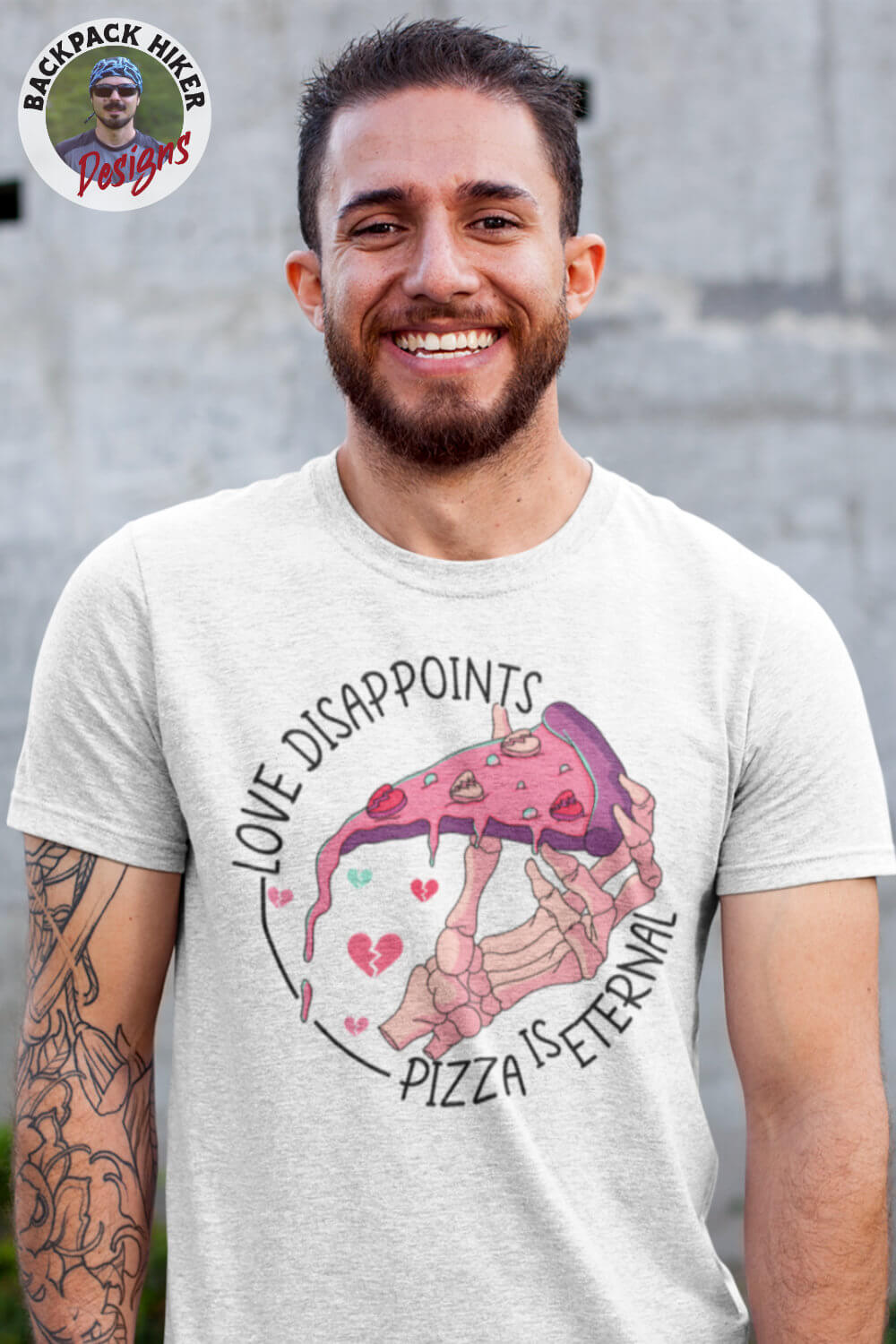 Tricou Valentine Neserios - Love disappoints, pizza is eternal